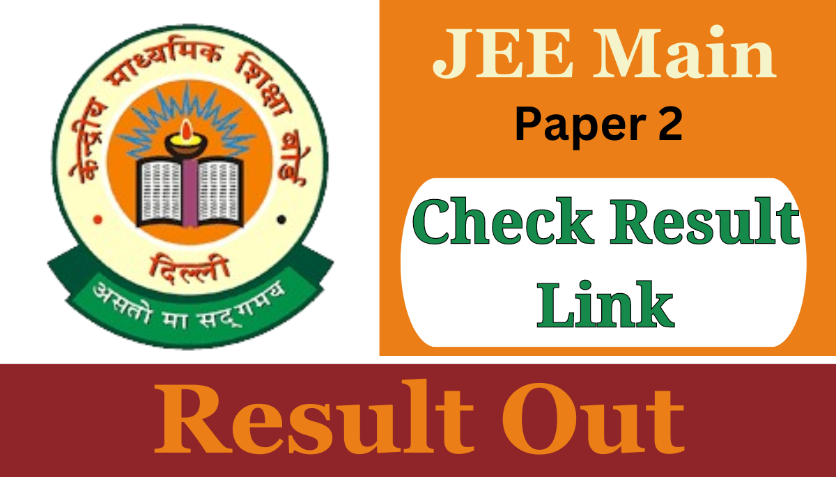 JEE Mains 2024 Paper 2 Result Live Direct Link, B. Arch & B. Plan